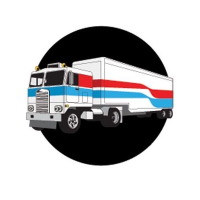 Semi Truck Acrylic Coaster w/Felt Back