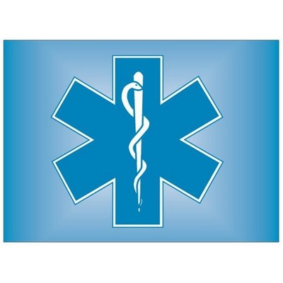 Caduceus Cross Rectangle Metal Photo Magnet (2"x3")