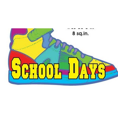 School Days Shoe Executive Magnet w/ Full Magnetic Back (8")