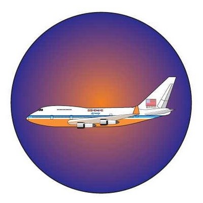 Jet Round Badge w/ Bar Pin (2 1/2" Diameter)