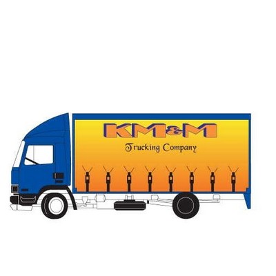 Commercial Truck Executive Magnet w/ Full Magnetic Back (6 Square Inch)