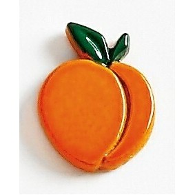 Painted Peach Marken Design Cast Lapel Pin (5/8")
