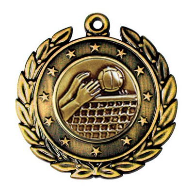 Stock Star Wreath 2" Medal- Volleyball