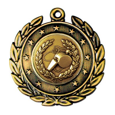 Stock Star Wreath 2' Medal- Whistle