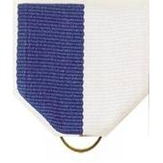 Pin Drape Ribbon, Blue-White w/ Jump Ring