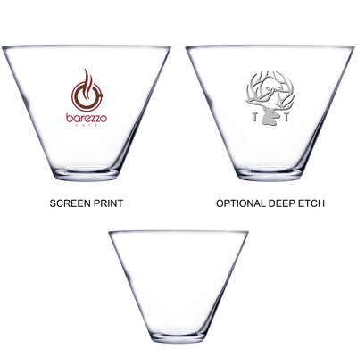 13.5 oz Stemless Martini Glass (Screen Printed)
