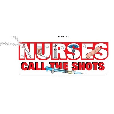 Nursing Slogan Promotional Line Key Chain w/ Black Back (10 Square Inch)