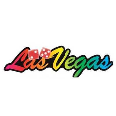 Las Vegas w/ Dice Magnet on Full Magnetic Back (10 Square Inch)
