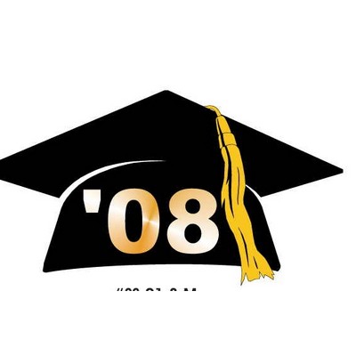 Graduation Cap Executive Magnet w/ Full Magnetic Back (10 Square Inch)