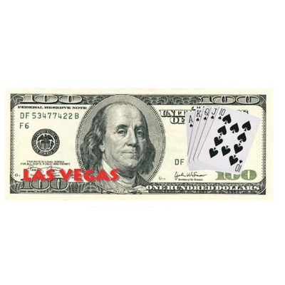 Las Vegas Royal Flush $100 Bill Maxi Magnet (4 Square Inch)