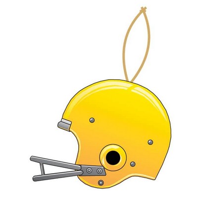 Football Helmet Ornament w/ Clear Mirrored Back (3 Square Inch)