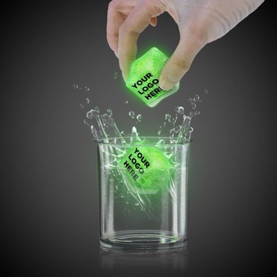 1 3/8" Green Lited Ice Cube(Pad Print)