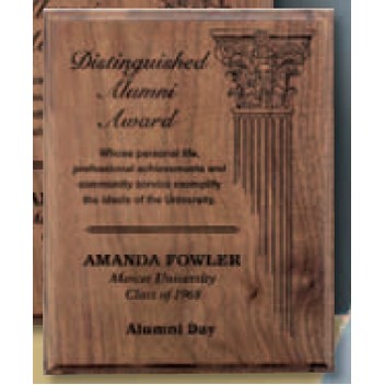 Walnut Wood Laser Engraved Plaque (7"x9")