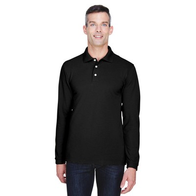 Harriton Men's Easy Blend™ Long-Sleeve Polo Shirt