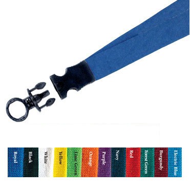 1" Cotton Lanyard w/ Detachable O-Ring (Blank)