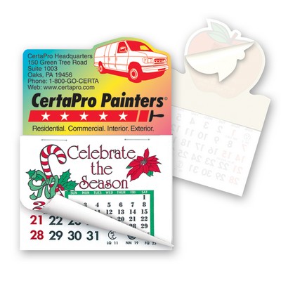Cargo Van Shape Calendar Pad Sticker W/Tear Away Calendar