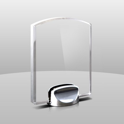 Chrome Metal Base Award (5 1/2"x4 1/2"x2")