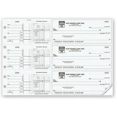 3-On-a-Page Payroll Dual Purpose Checks (2 Part)
