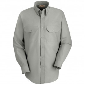 Red Kap™ Men's Long Sleeve Solid Dress Uniform Shirt - Light Gray