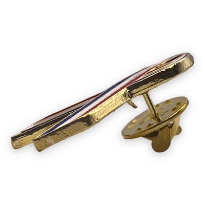 Red White and Blue Awareness Ribbon Lapel Pin