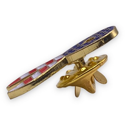 Stars and Striped Ribbon Flag Lapel Pin
