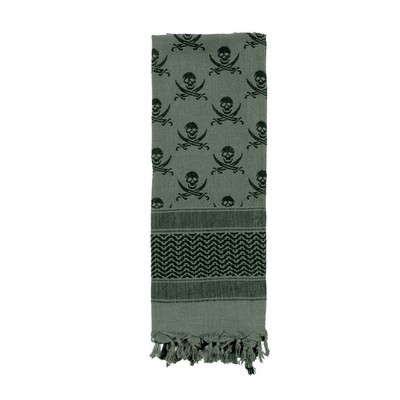Deluxe Shemagh Tactical Desert Scarves w/ Skulls