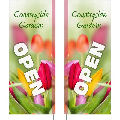 3' x 8' Custom Double Sided Square Feather Flag