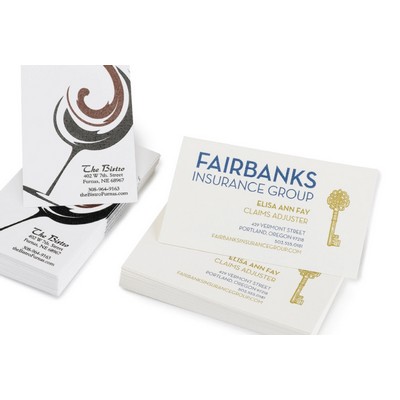 Spot Color & Foil Cougar© Opaque or High Gloss Stamped Business Cards
