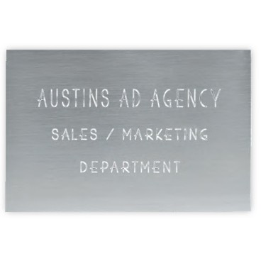 Engraved Metal Name Plate - Horizontal, 2½" x ½", Gold or Silver