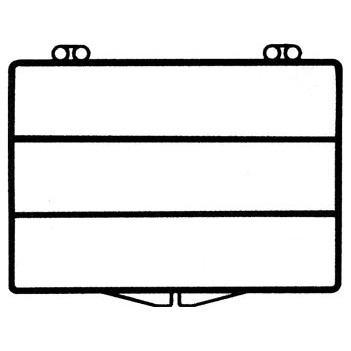 Rigid Clear Hinged Plastic Box w/3 Compartments (2 7/8"x2"x9/16")