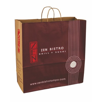 Recycled Kraft Paper Shopping Bag (18"x7"x18")