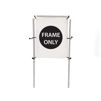 4'W x 5'H In-Ground Banner Hardware - Single Banner