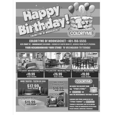 Black and White Custom Full Page Flyer or Insert (8.5" x 11")