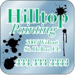 7" Kwik-Ship Chrome Polyester Screen Print Round Corner Decal