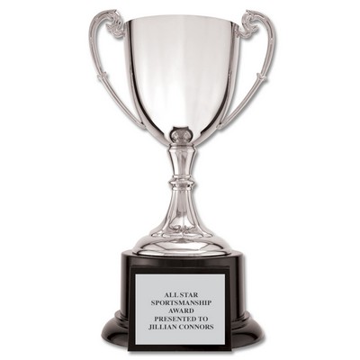 Loving Cup Trophy w/attached Black Base (12¾" h)