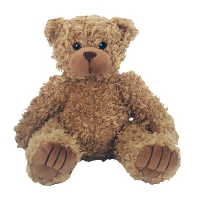 8" Brown Curly Bear Stuffed Animal