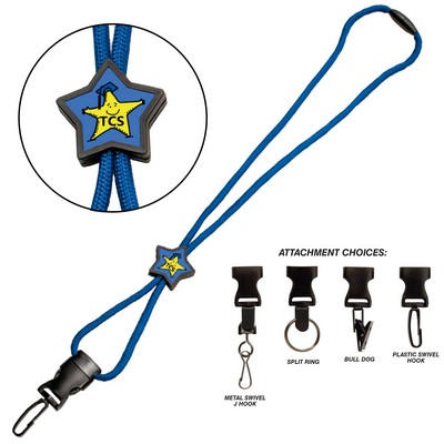 Braided Lanyard w/star slider