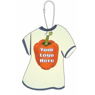 Orange Bell Pepper T-Shirt Zipper Pull (1/2 Square Inch)