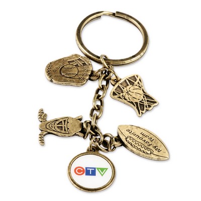 Custom Charming Key Chain with 5 Custom Charms (Econo)