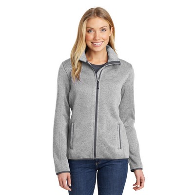 Port Authority® Women's Sweater Fleece Jacket.