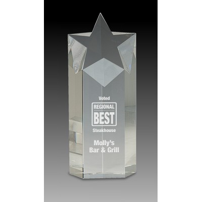 Megastar Optic Crystal Award (4"x 10")