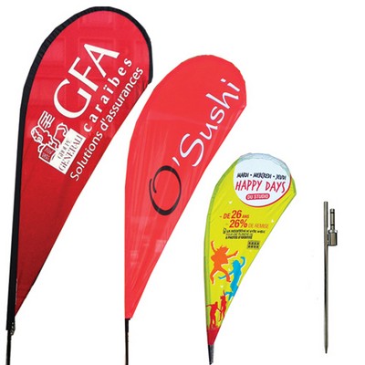 Wing Flag 16' "Petal TearDrop" Kit, Double Sided Print