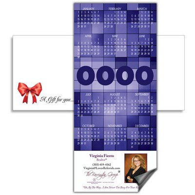 Magnetic Calendar with Envelope - Dark Blue