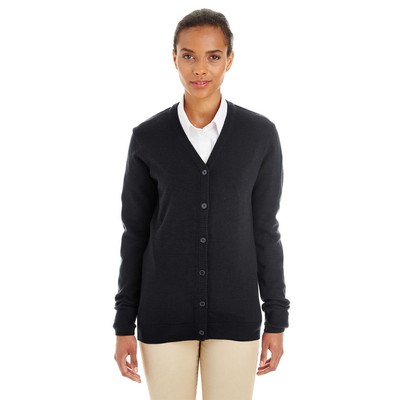 Harriton Women's Pilbloc V-Neck Button Cardigan Sweater