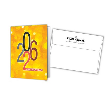5" x 7" Holiday Greeting Cards w/ Imprinted Envelopes - Happy New Years