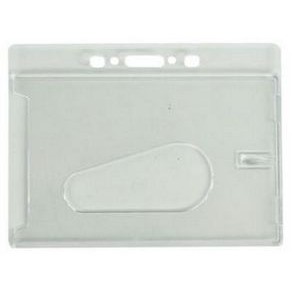 Horizontal Hard Plastic ID Badge Holder