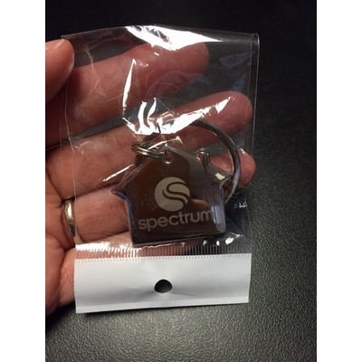 Sweet Home House Shaped Metal Keychain