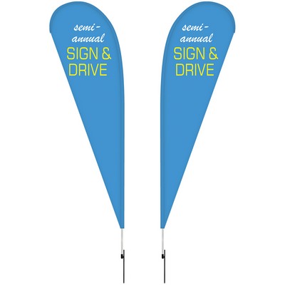 10' Double Sided Teardrop Banner w/ Premium Hardware & Spike
