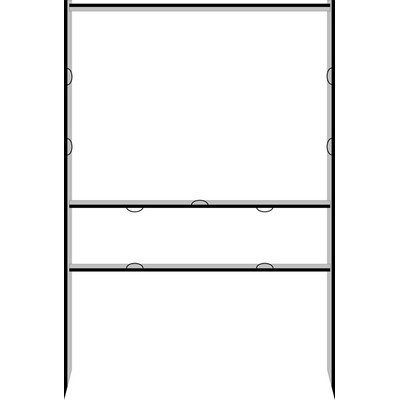 Black Angle Bottom Header Frame (18" x 24")