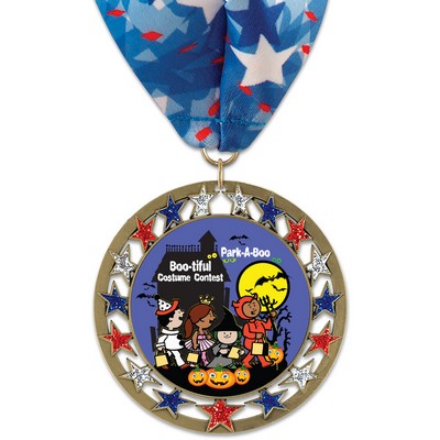 RSG Full Color Medal w/Stock Millennium Neck Ribbon (2¾")